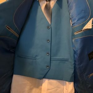 Boys size 14 suit set - navy blue